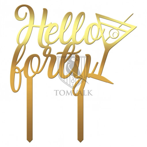 Topper tort Hello Forty
