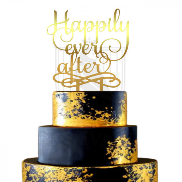 Topper tort nunta &quot;Happily ever after&quot;