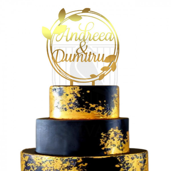 Topper tort nunta personalizat Pwf