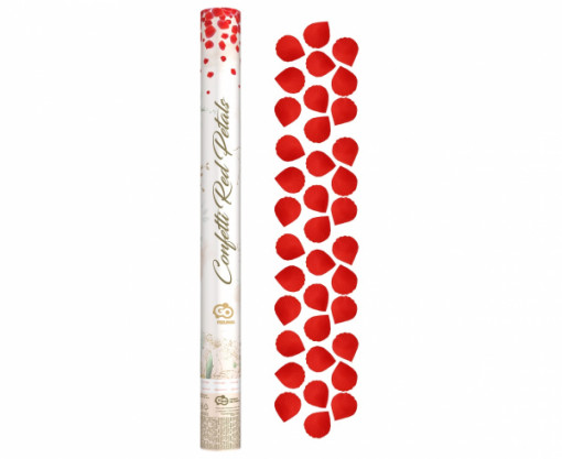 Tun confetti 60 cm - petale trandafir, rosii