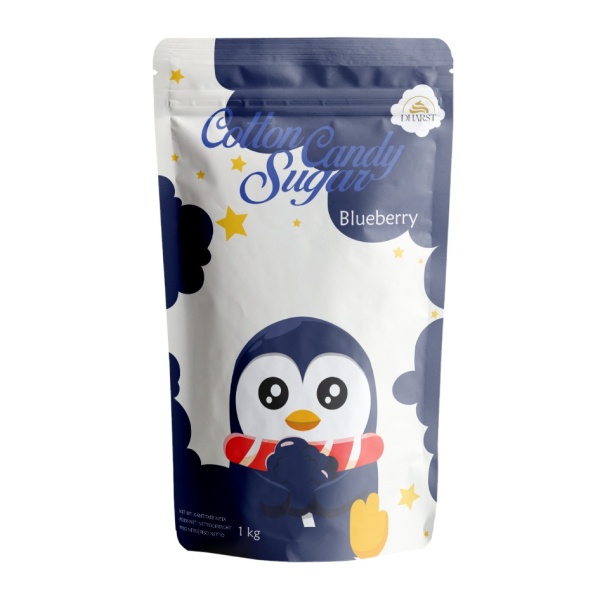 Zahar pentru vata pe bat - Albastru - Aroma de Afine - Dharst - 1 kg
