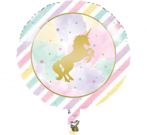 Balon folie 45 cm - Rotund Unicorn