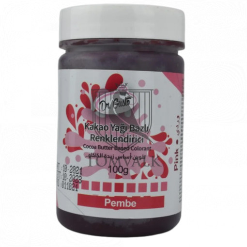 Colorant alimentar pentru ciocolata pe baza de unt de cacao - ROZ - Dr. Gusto 100gr