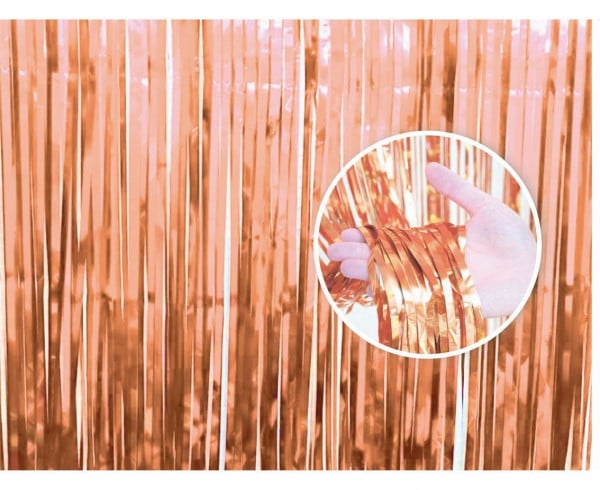 Decor perdea franjuri - Rosegold