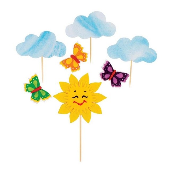Decoratiuni comestibile din zahar - set "Soare"