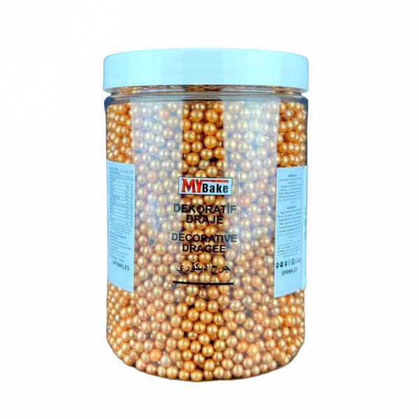 Perle 4 mm - Portocaliu metalic- MyBake - 1 KG