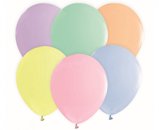 Set 10 baloane latex 30 cm - Mix Macaron