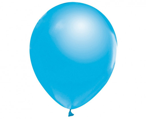 Set 50 baloane latex 30 cm - Albastru Deschis Metalic