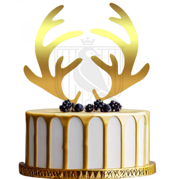 Topper pentru tort "Cornite ren" I