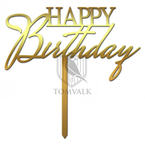 Topper tort "Happy Birthday" Acz