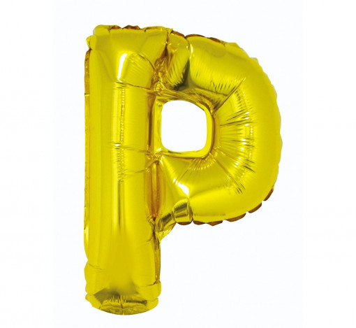 Balon Folie 35 cm - Litera "P", Auriu