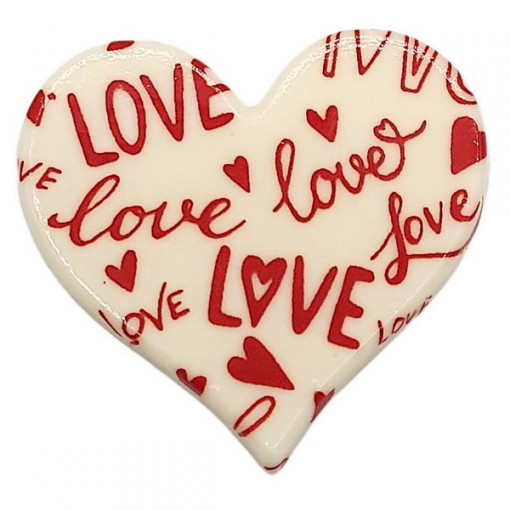 Decoratiuni din ciocolata - Inimi Love - cutie 240 buc