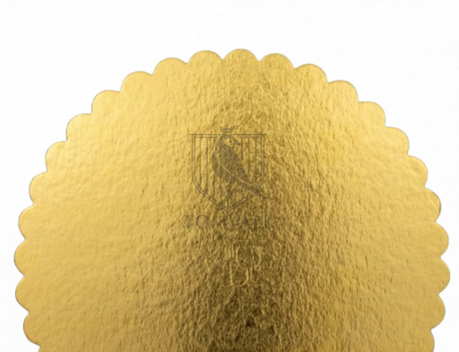 Disc tort gros ondulat auriu/negru - 20 CM - pachet 25 buc.