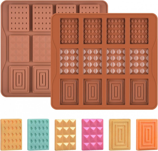 Forma de silicon Tablete ciocolata 3 forme cu 12 cavitati