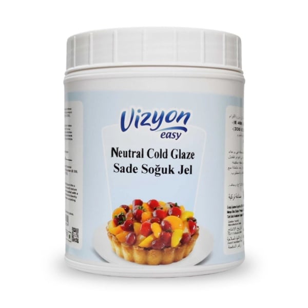 Glazură la rece neutră – Vizyon Cold Glaze 1 kg | Gel de glazurare transparent pentru torturi și deserturi
