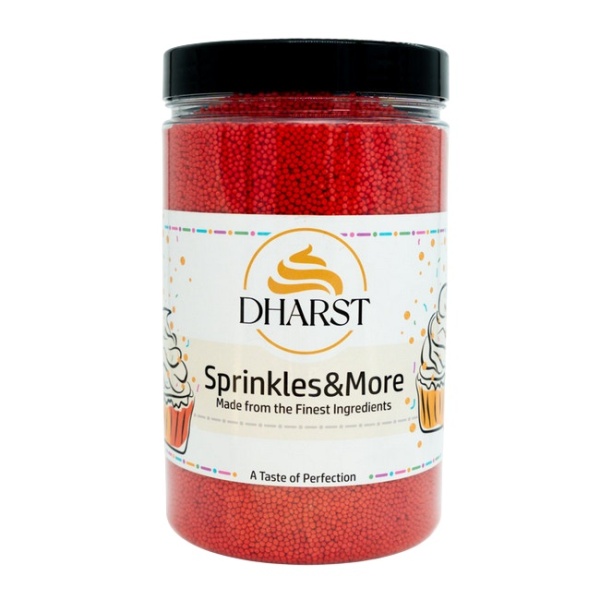 Perle 2 mm (Nonpareils) - ROSU - 1 kg - Dharst