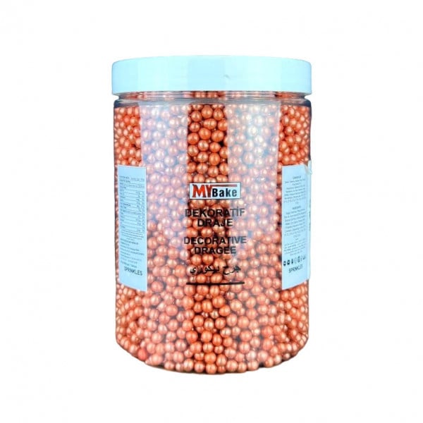 Perle 4 mm - Portocaliu metalic inchis - MyBake - 1 KG