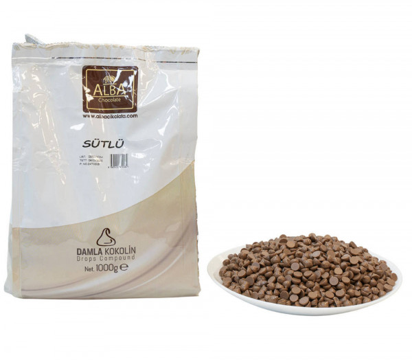Picaturi ciocolata Lapte compound - 1 kg - Alba Chocolate