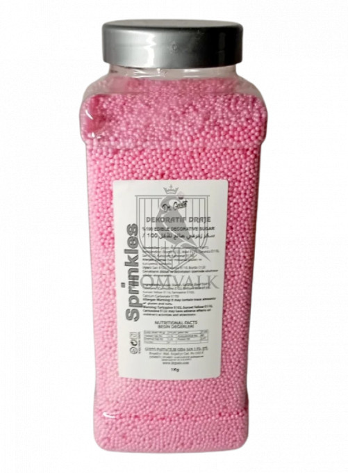 Sprinkles cakepops 2 mm - ROZ deschis (baby pink) - Dr Gusto - 1 kg