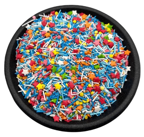 Sprinkles "Foc de artificii" nr 2 - Mix stelute, betisoare si bilute multicolore - 1Kg
