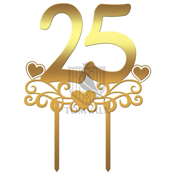Topper pentru tort cifra 2Ig
