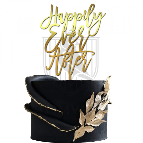 Topper pentru Tort "Happily Ever After" - Un Punct de Atracție Plin de Farmec pentru Ocazii Speciale