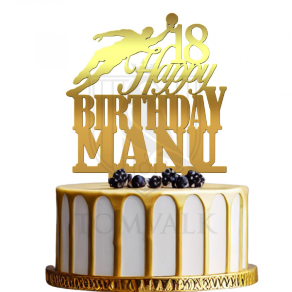 Topper pentru Tort - Happy Birthday - Un Tribut Personalizat pentru Portarii de Fotbal și Fanii Fotbalului
