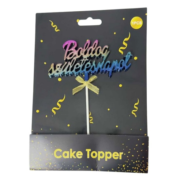 Topper tort "Boldog születésnapot" - Rainbow - T090373