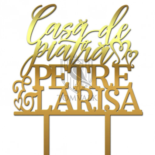 Topper tort nunta "Casa de piatra" LMm