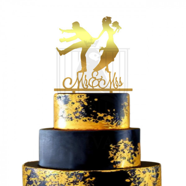 Topper tort nunta &quot;Mr &amp; Mrs&quot;