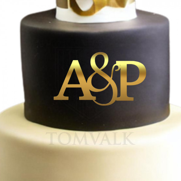 Topper tort nunta personalizat, fara picioruse - AP