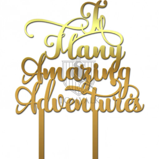 Topper tort "To many amazing adventures"