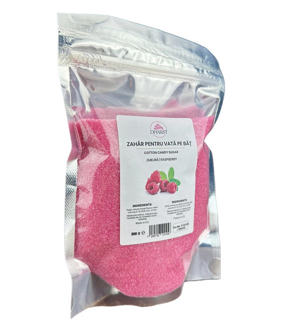 Zahar pentru vata pe bat - Zmeura - Dharst - 0,5 kg