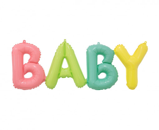 Balon folie 85 cm - Set litere "BABY"