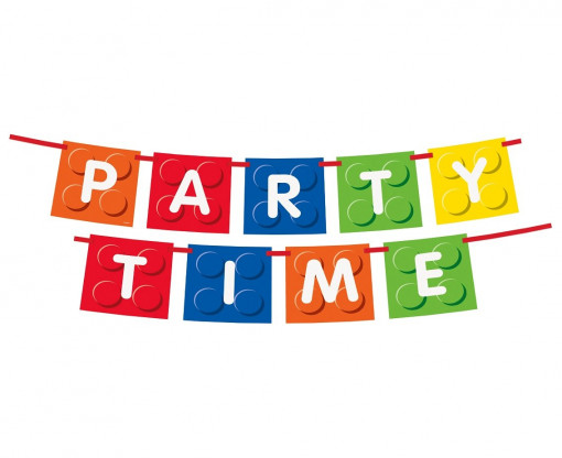 Banner "PARTY TIME" LEGO- 182 cm