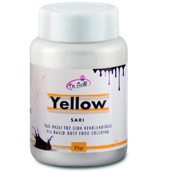 Colorant alimentar ciocolata - pudra - GALBEN - Dr. Gusto 25 gr