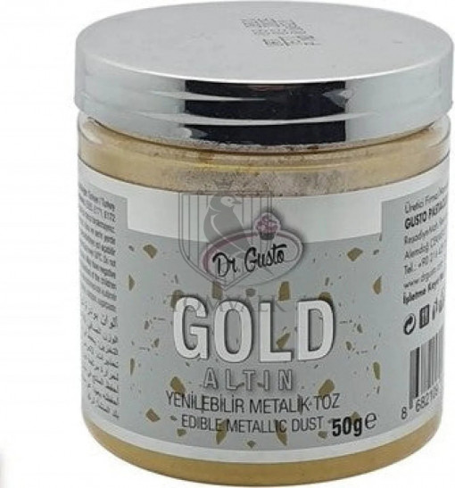 Colorant Pudra Metalizat - Dr. Gusto - 50 g - Auriu (GOLD)