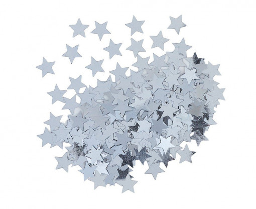 Confetti folie stelute argintii
