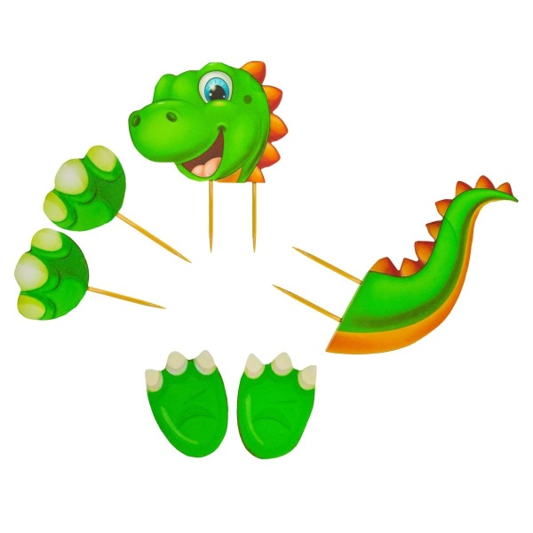 Decoratiuni comestibile din zahar - set "Little Dragon"