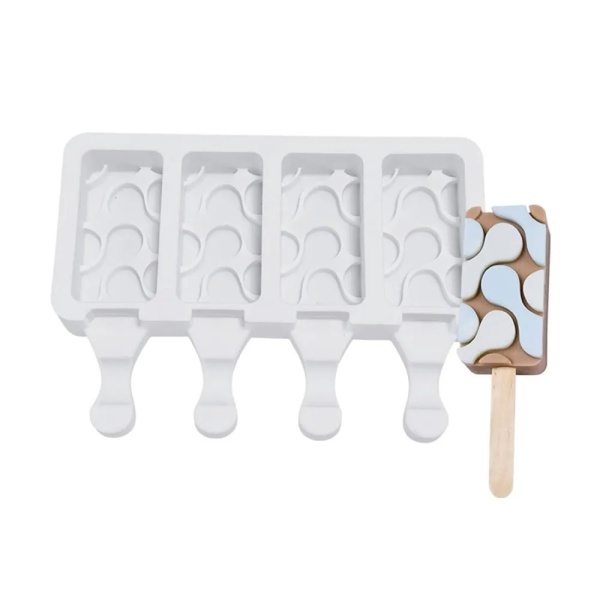 Forma de silicon pentru inghetata cu 4 cavitati - Puzzle