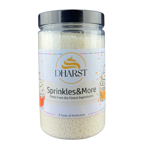 Perle 2 mm (Nonpareils) - Alb - 1 kg - Dharst