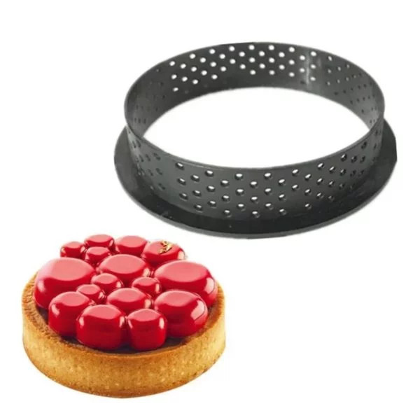 Set 6 rame microperforate pentru tarte - Rotunde