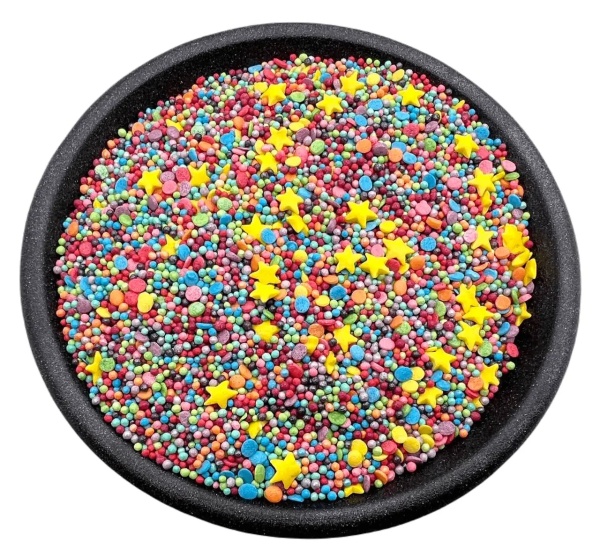 Sprinkles "Foc de artificii" - Mix stelute, betisoare si bilute multicolore - 1Kg