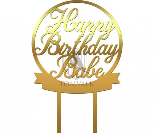 Topper "Happy Birthday Babe"