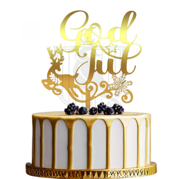 Topper pentru tort "God Jul" II
