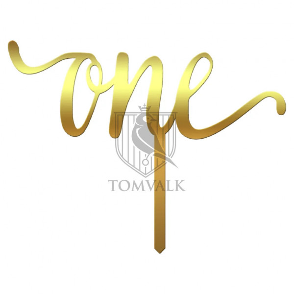 Topper pentru tort "One" pentru prima aniversare a copilului VRB