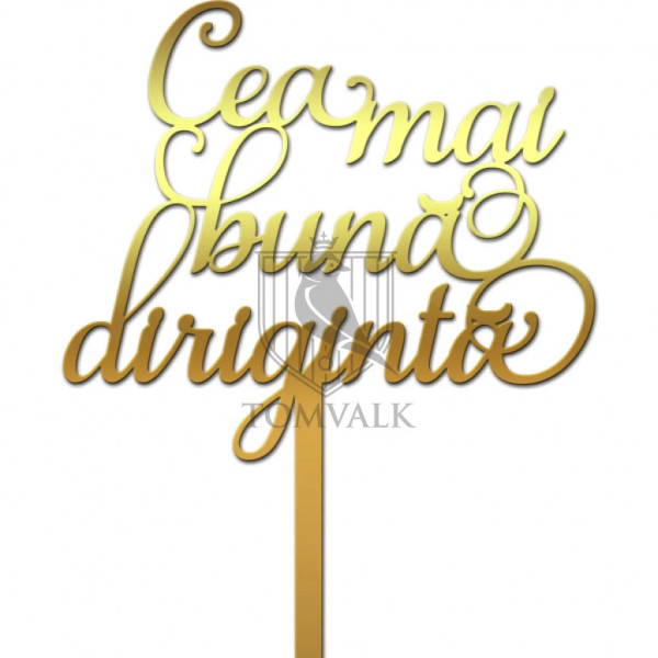 Topper tort „Cea mai bună dirigintă” – decor dedicat recunoștinței față de dirigintă