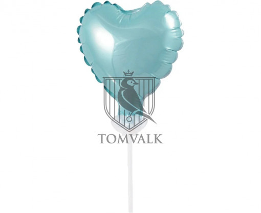 Topper tort balon Albastru - Inima
