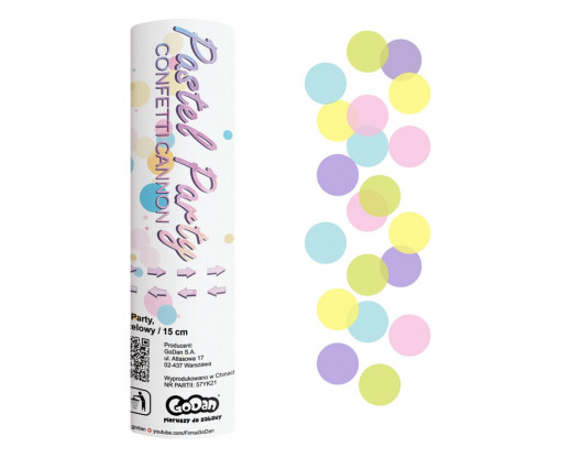 Tun confetti 15 cm "Pastel Party"