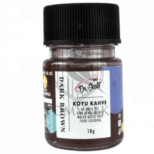 Colorant pudra hidrosolubil - Dr. Gusto - 10 g - MARO INCHIS